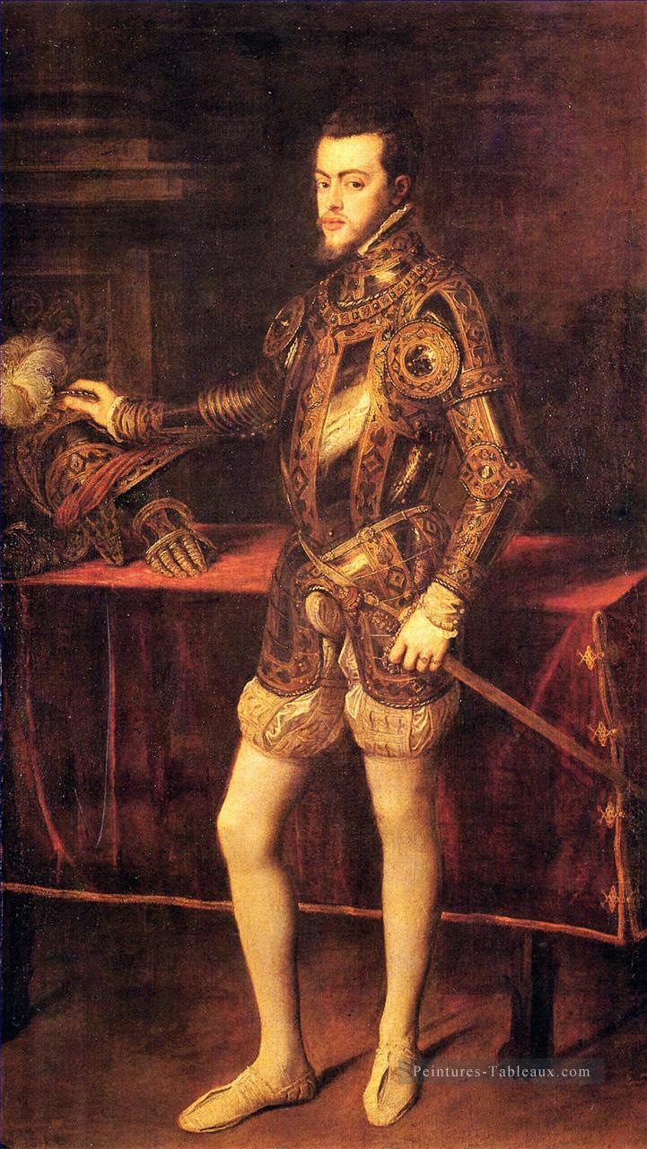 Philipp II comme prince Titien Tiziano Peintures à l'huile